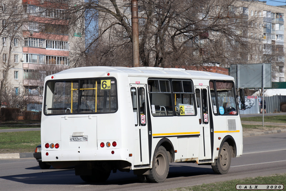 Воронежская область, ПАЗ-32054 № Е 922 АС 136
