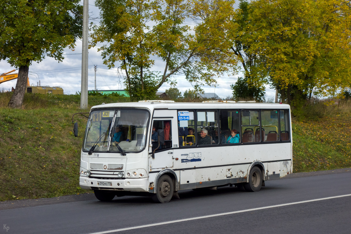 Ленинградская область, ПАЗ-320412-05 № 7778