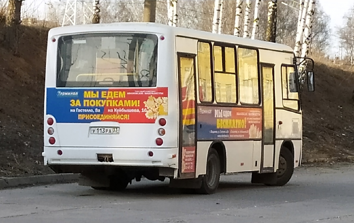 Vladimir region, PAZ-320302-12 "Vector" # У 113 РА 33