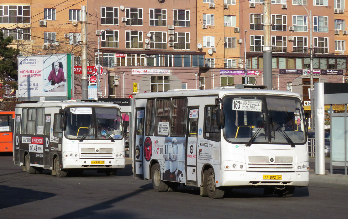 Краснодарский край, ПАЗ-320302-12 № АА 893 23; Краснодарский край, ПАЗ-320302-12 № АА 892 23