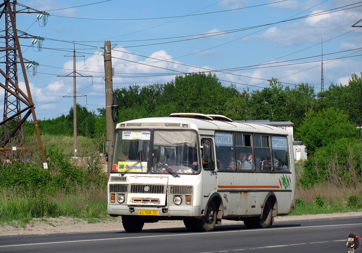 Нижегородская область, ПАЗ-32054 № АО 908 52