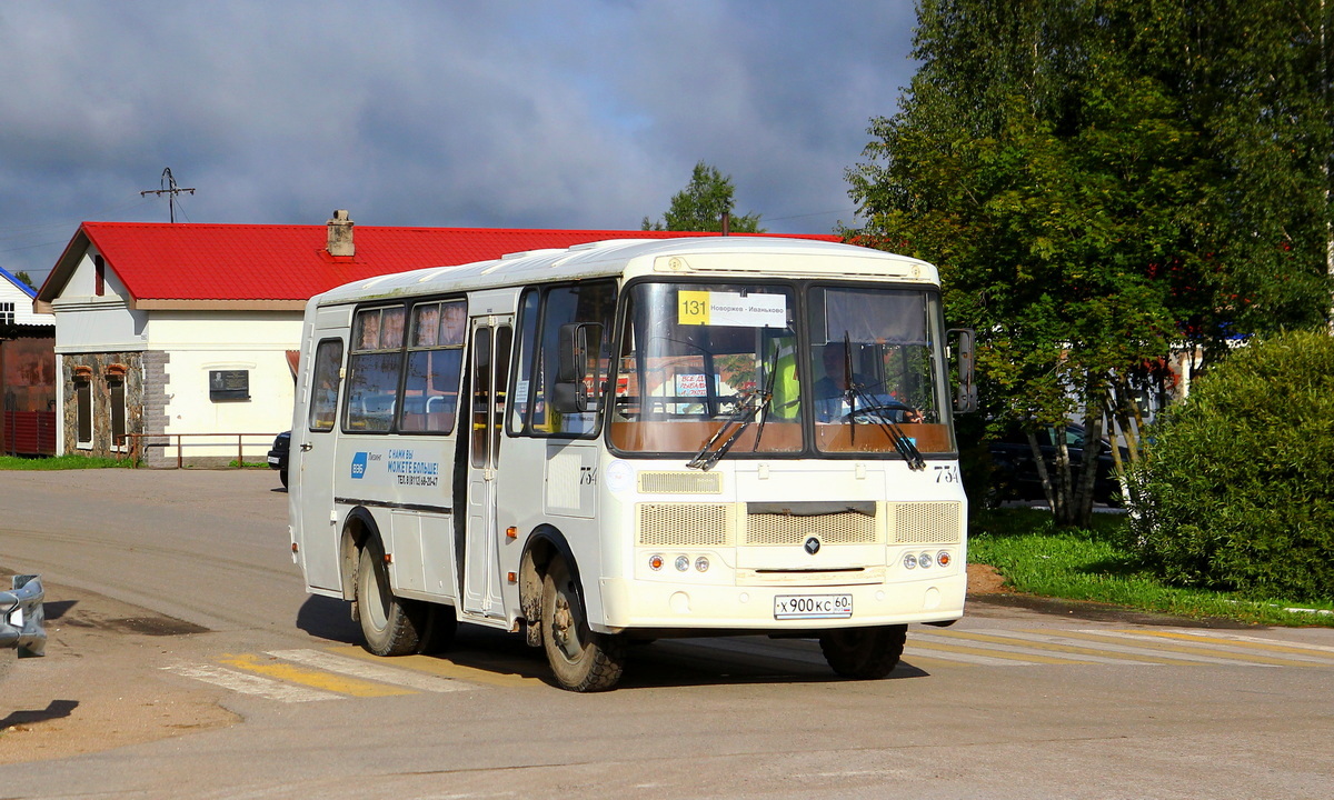 Псковская область, ПАЗ-32053 № 734