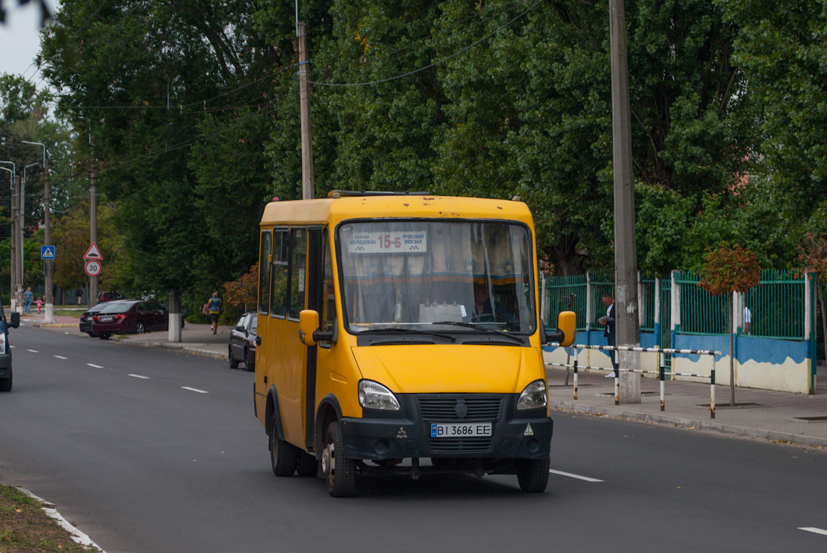 Полтавская область, БАЗ-22154 "Дельфин" № BI 3686 EE