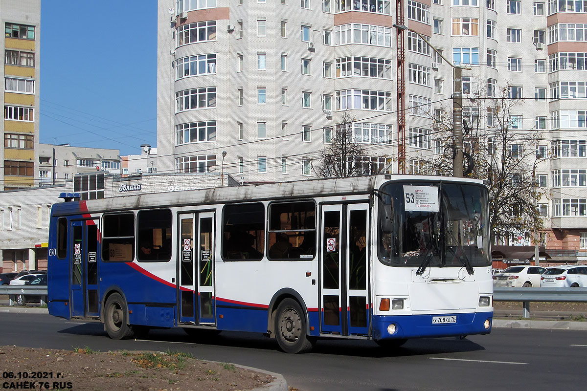 Ярославская область, ЛиАЗ-5256.26 № 670