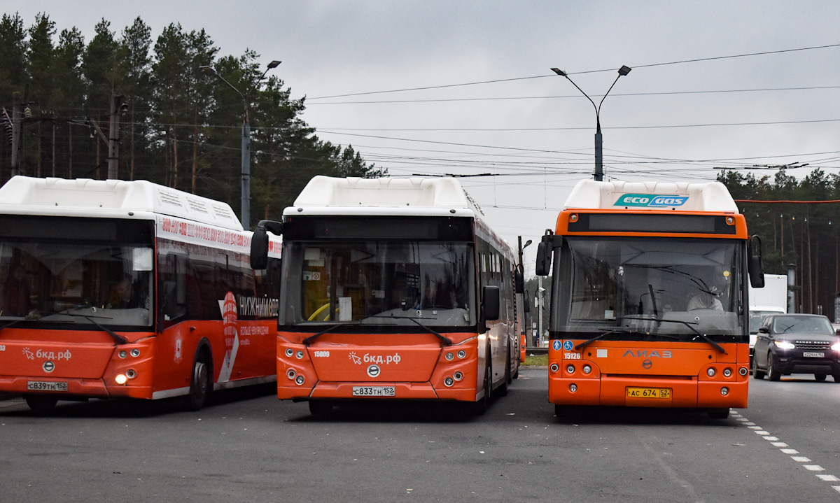 Нижегородская область, ЛиАЗ-5292.67 (CNG) № 15809; Нижегородская область, ЛиАЗ-5292.67 (CNG) № 15126; Нижегородская область — Автовокзалы, автостанции, конечные остановки и станции