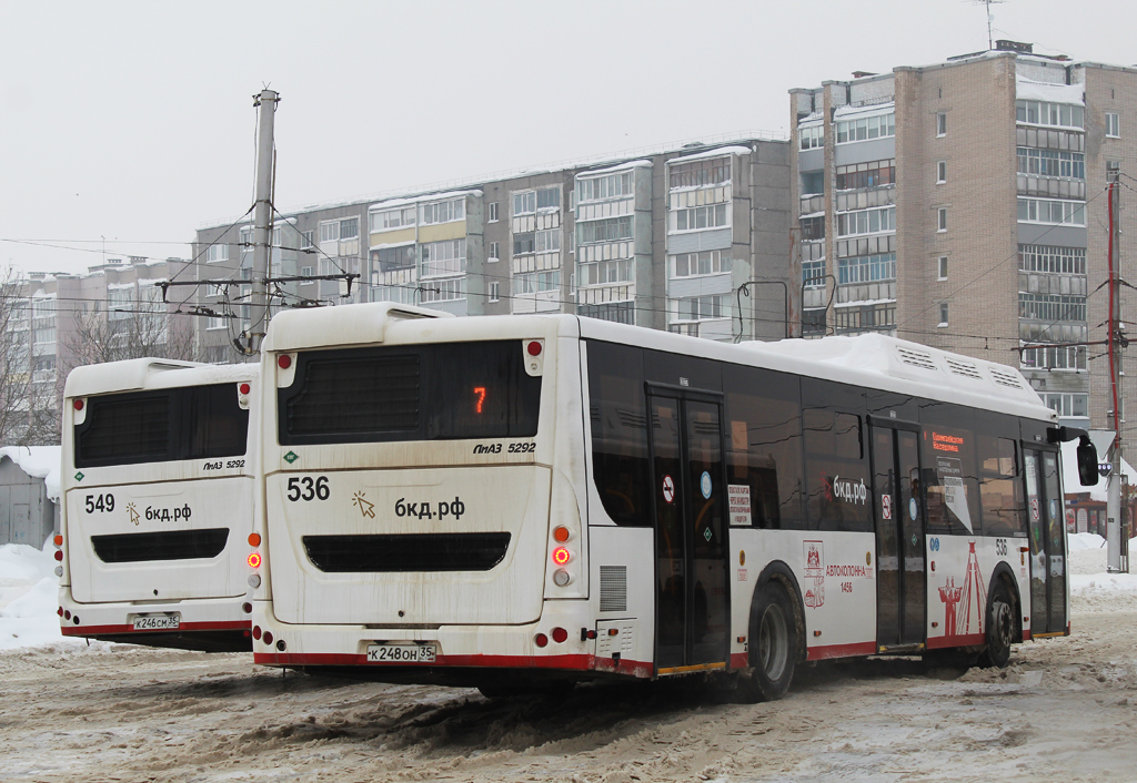 Вологодская область, ЛиАЗ-5292.67 (CNG) № 0536