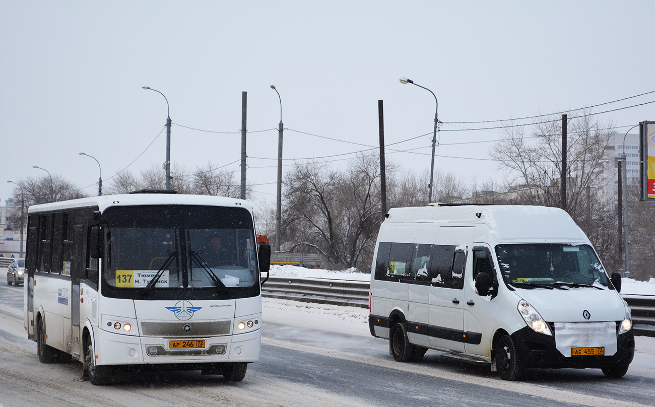 Тюменская область, ПАЗ-320412-05 "Вектор" № АР 246 72; Тюменская область, Renault Master III № АЕ 455 72