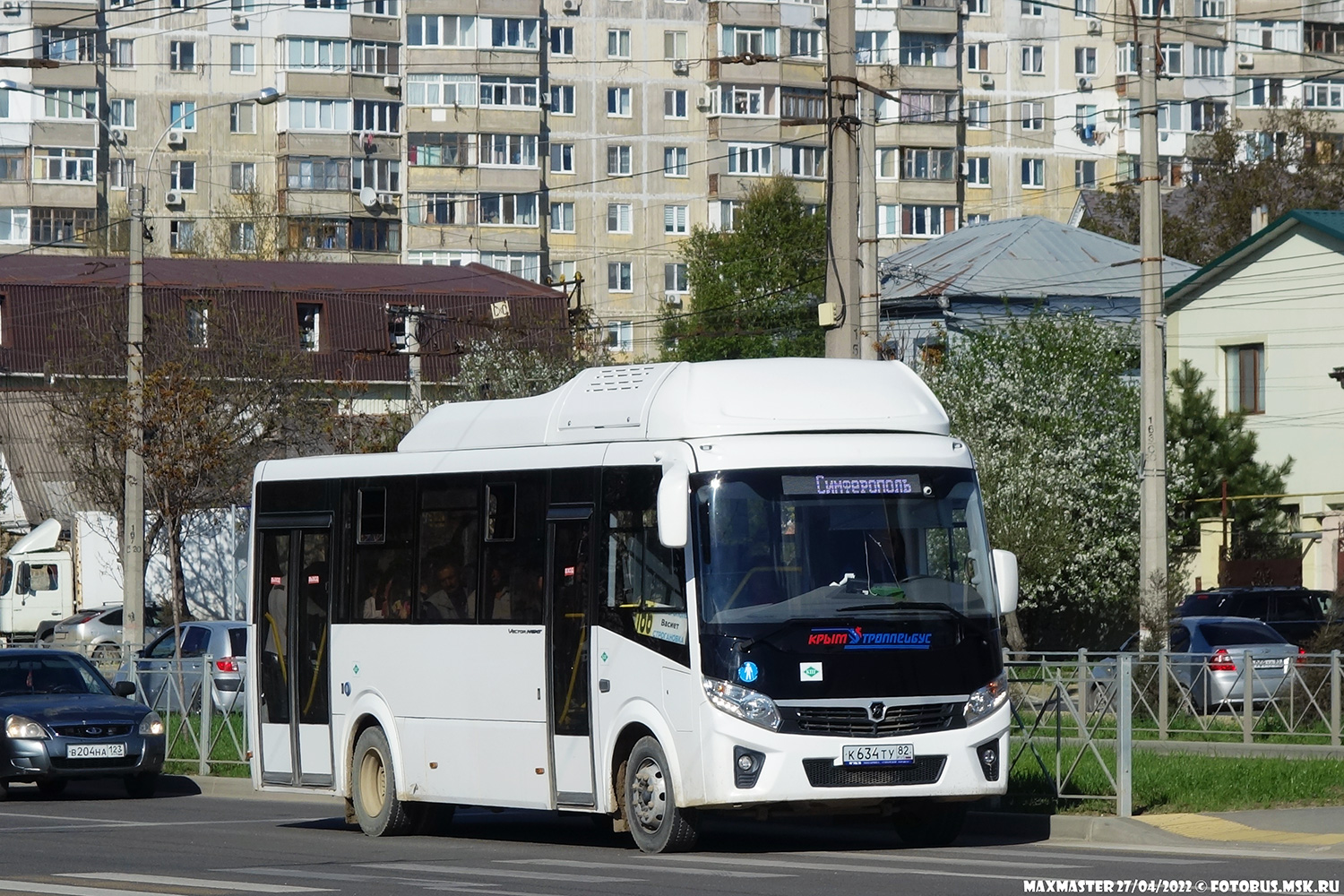 Республика Крым, ПАЗ-320415-14 "Vector Next" № К 634 ТУ 82