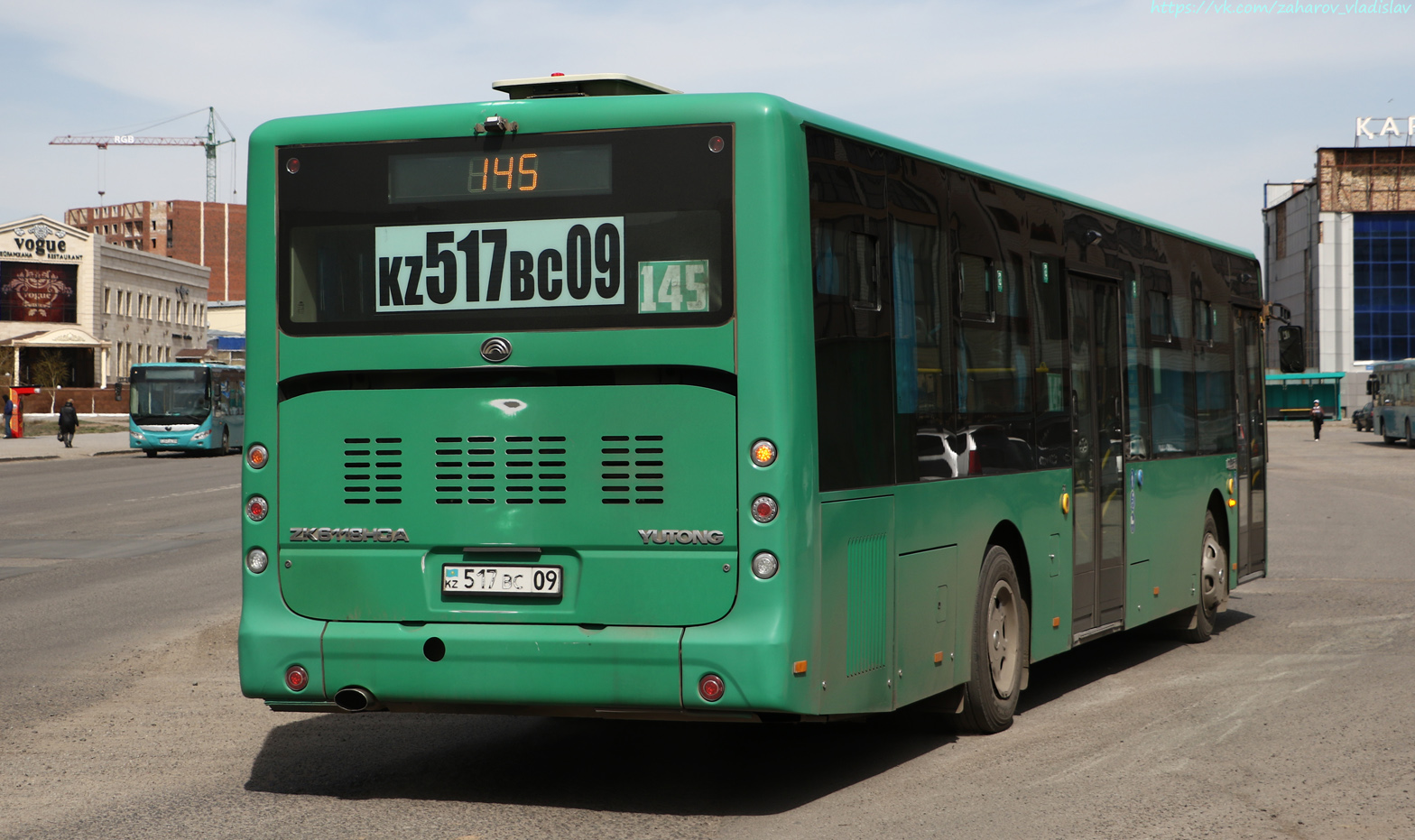 Карагандинская область, Yutong ZK6118HGA № 517 BC 09