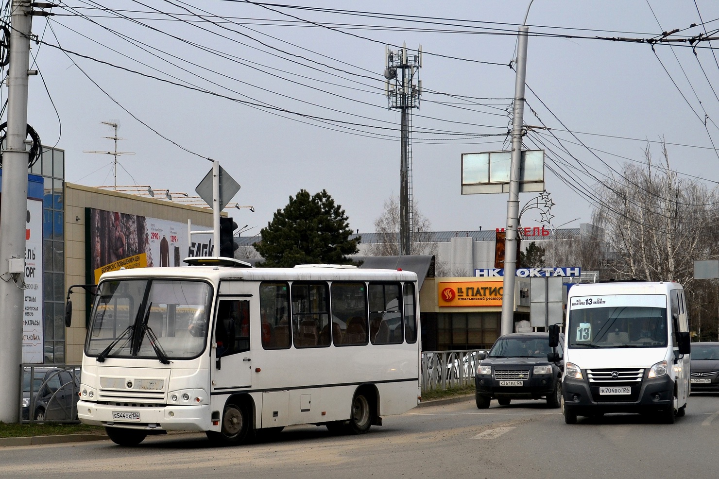 Stavropol region, PAZ-320302-08 # Е 544 СХ 126; Stavropol region, GAZ-A64R42 Next # К 704 ВО 126