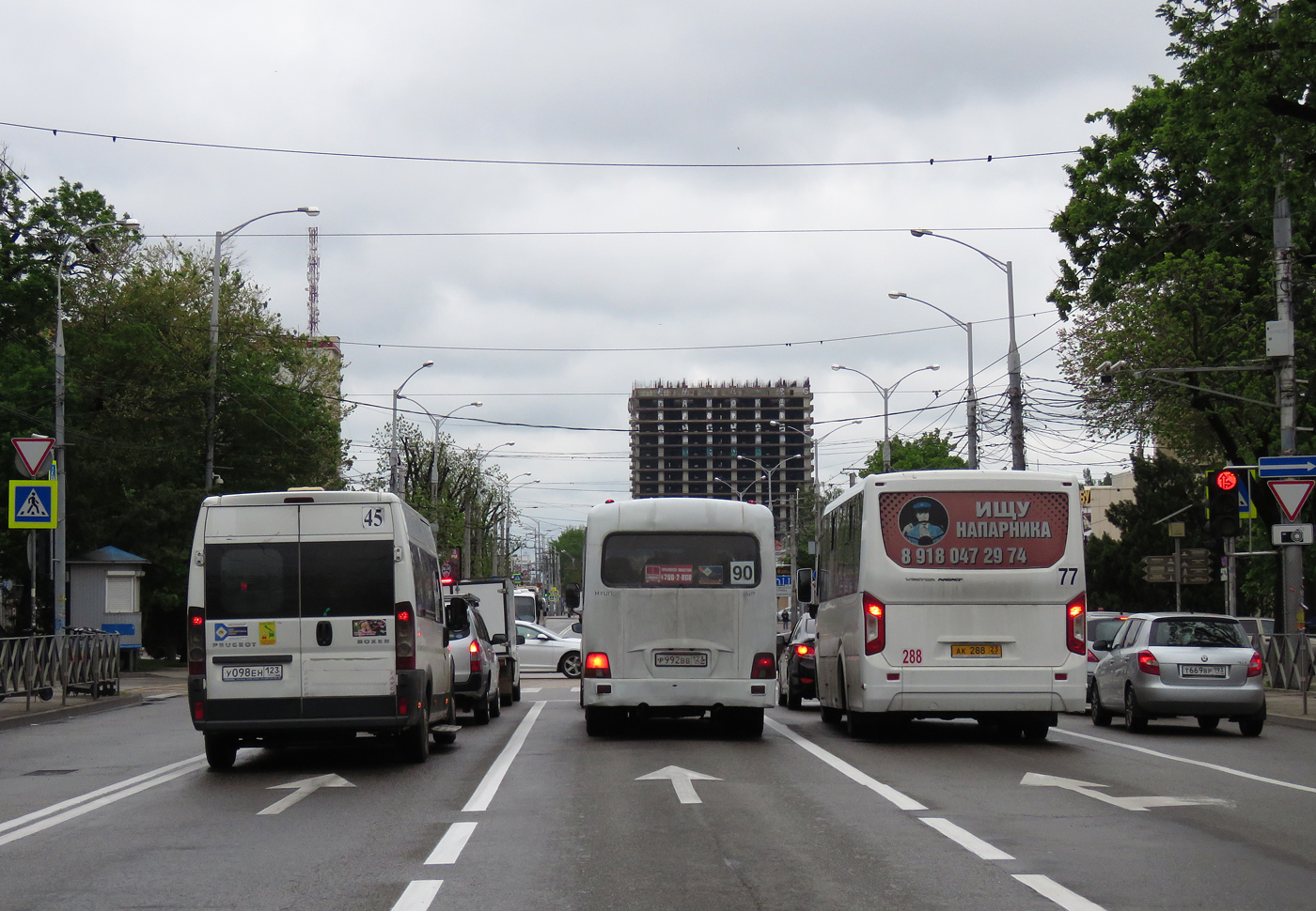 Краснодарский край, IRITO Boxer L4H2 (Z8P) № У 098 ЕН 123; Краснодарский край, Hyundai County LWB C11 (ТагАЗ) № Р 992 ВВ 123; Краснодарский край, ПАЗ-320435-04 "Vector Next" № АК 288 23