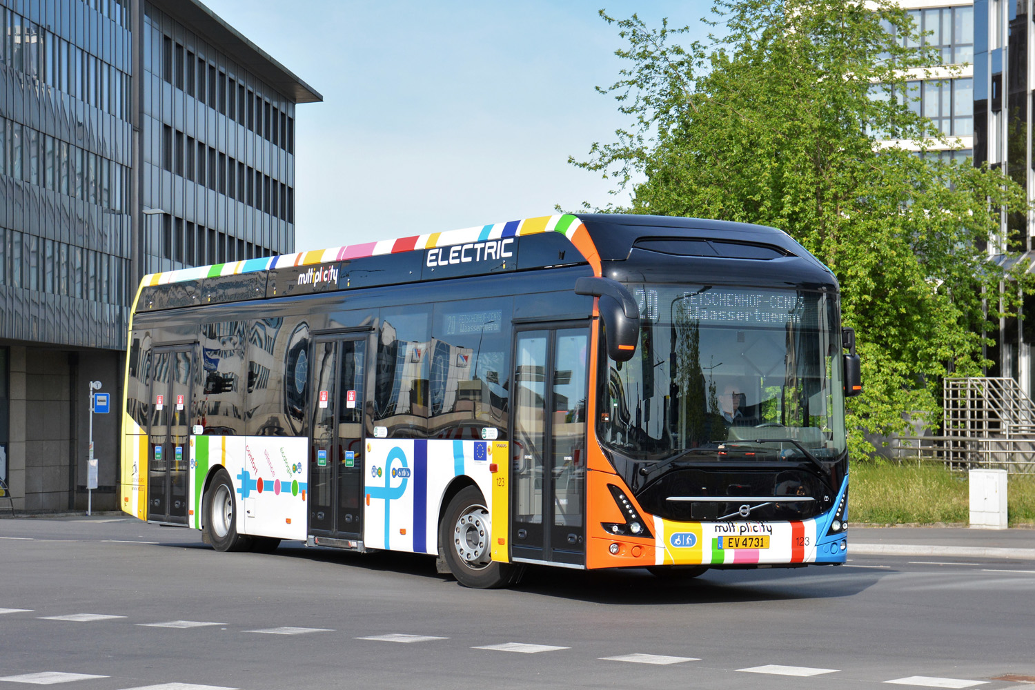 Люксембург, Volvo 7900E № 123