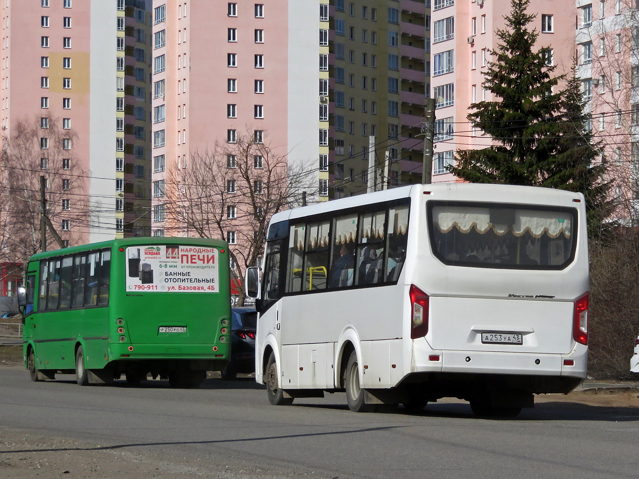 Кировская область, ПАЗ-320414-04 "Вектор" (1-2) № Р 250 РО 43; Кировская область, ПАЗ-320405-04 "Vector Next" № А 253 УА 43