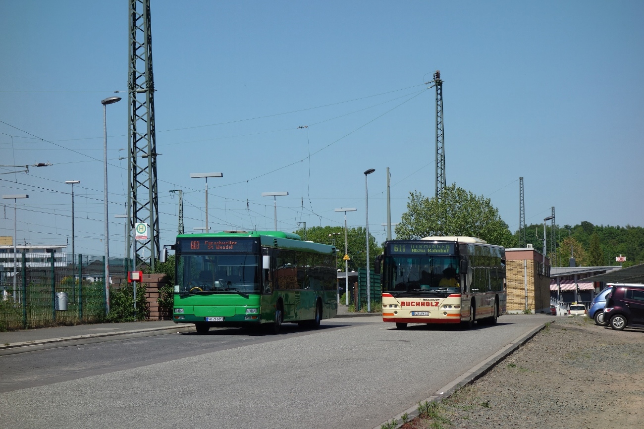 Саар, MAN A20 NÜ313 № NK-S 620; Саар, Neoplan PD4 N4416Ü Centroliner № SLS-VY 11