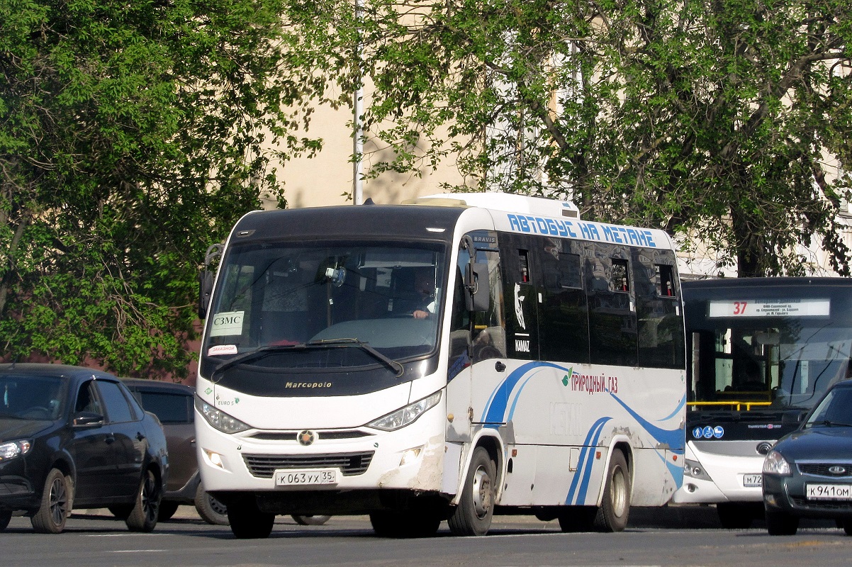 Вологодская область, Marcopolo Bravis 3297-20-01 № К 063 УХ 35; Вологодская область, Yutong ZK6118HGA № М 725 ХА 35