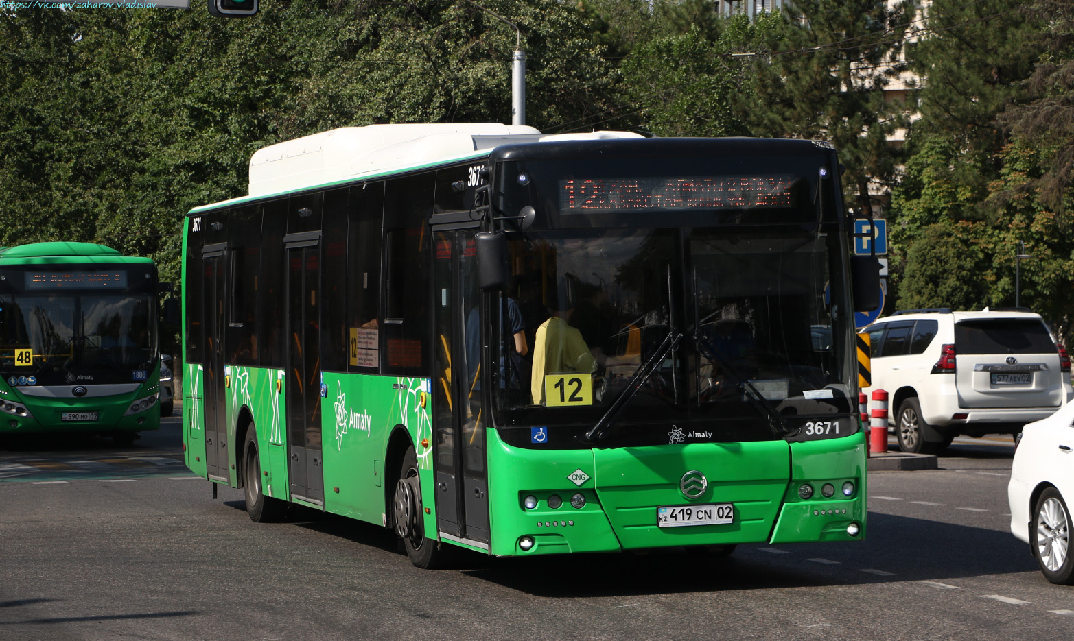 Алматы, Golden Dragon XML6125CN (Hyundai Trans Auto) № 3671 Алматы, Golden Dragon XML6125CN (Hyundai Trans Auto) № 3671
