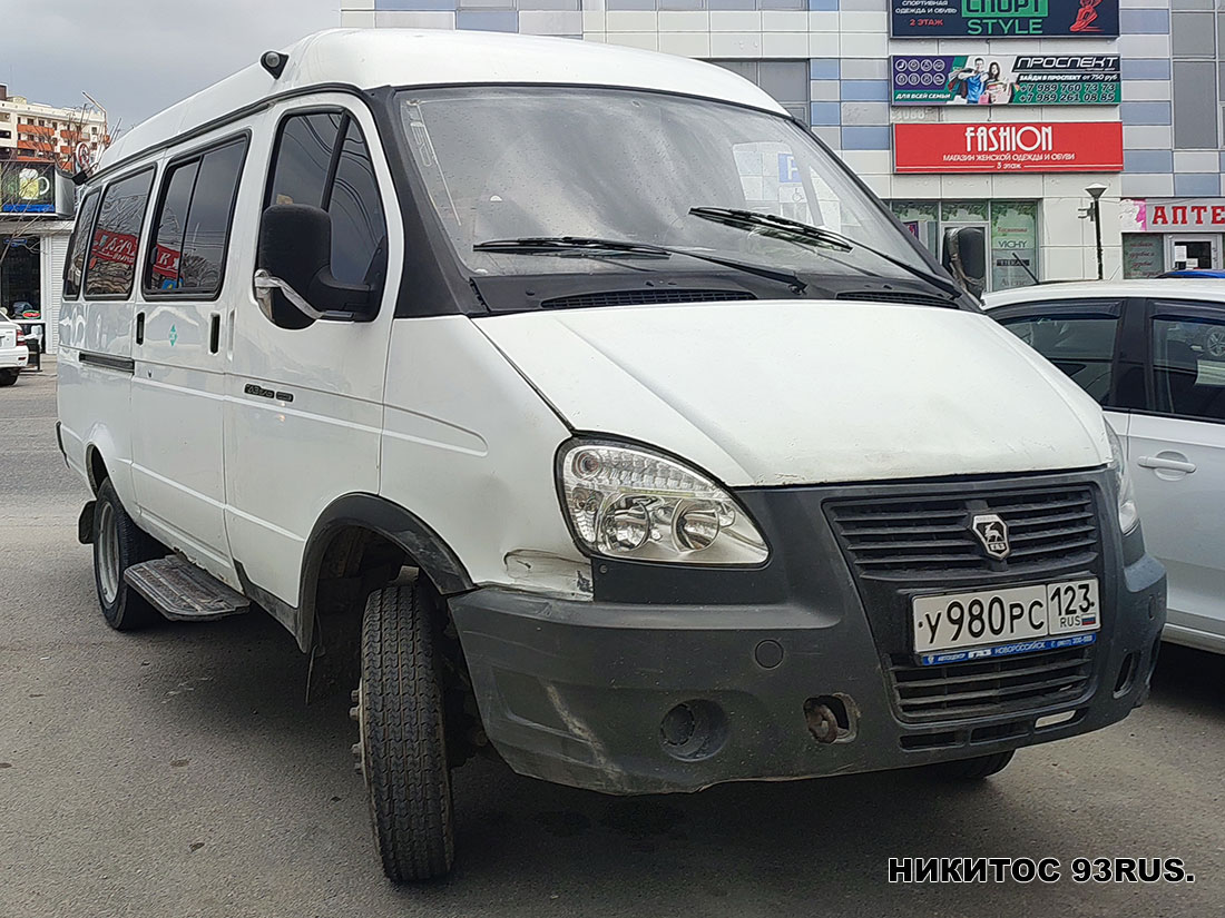 Краснодарский край, ГАЗ-322135 (X96) № У 980 РС 123