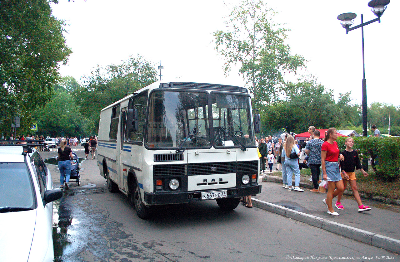 Хабаровский край, ПАЗ-32053-20 № К 667 РЕ 27