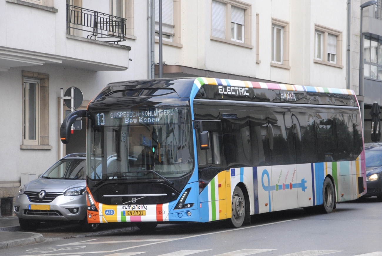 Люксембург, Volvo 7900E № 123