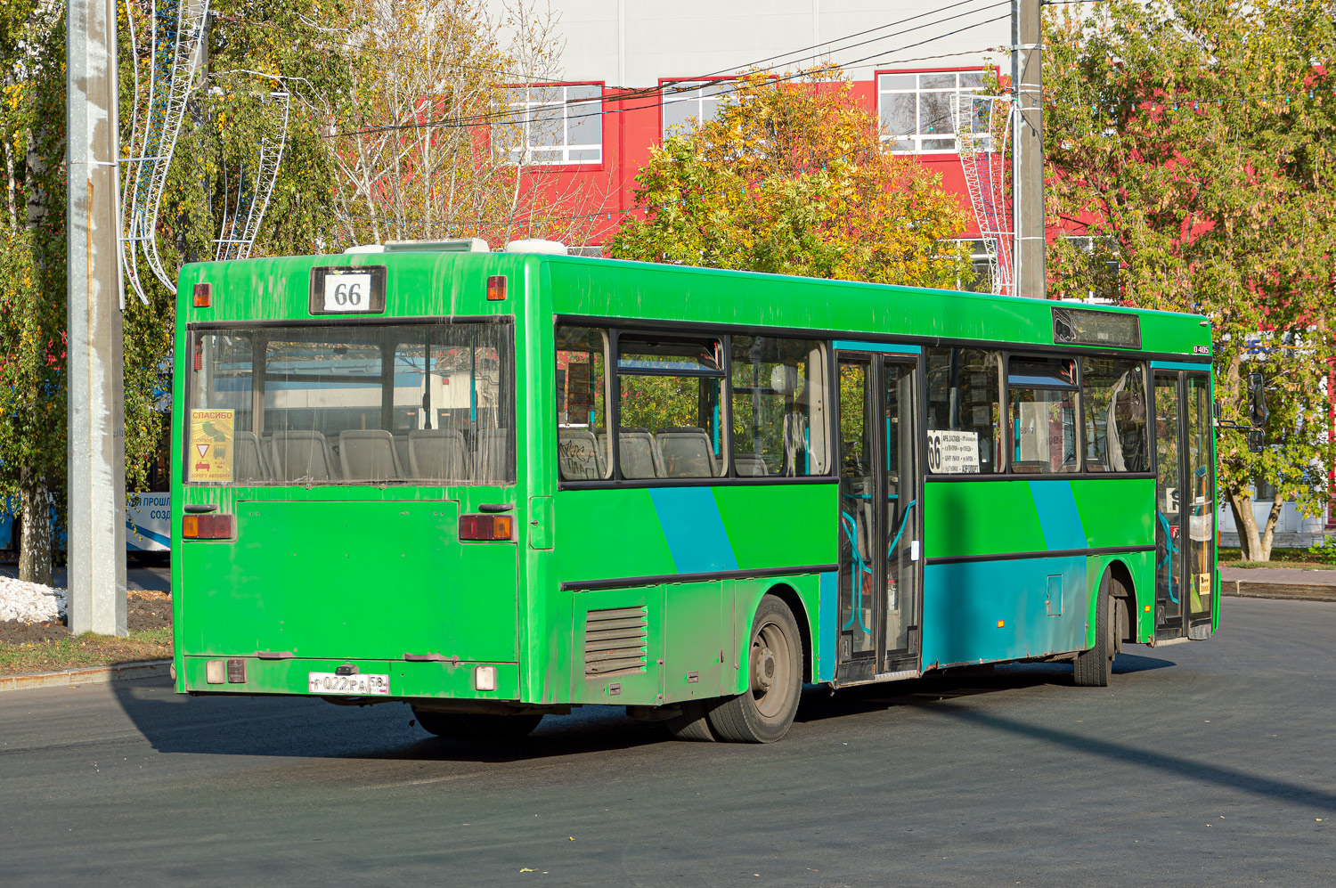 Пензенская область, Mercedes-Benz O405 № Р 022 РА 58