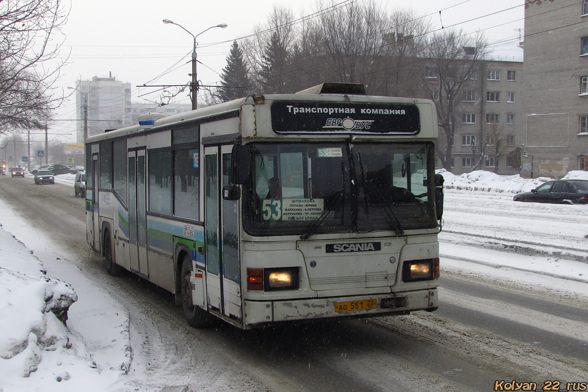 Алтайский край, Scania CN113CLL MaxCi № АО 551 22