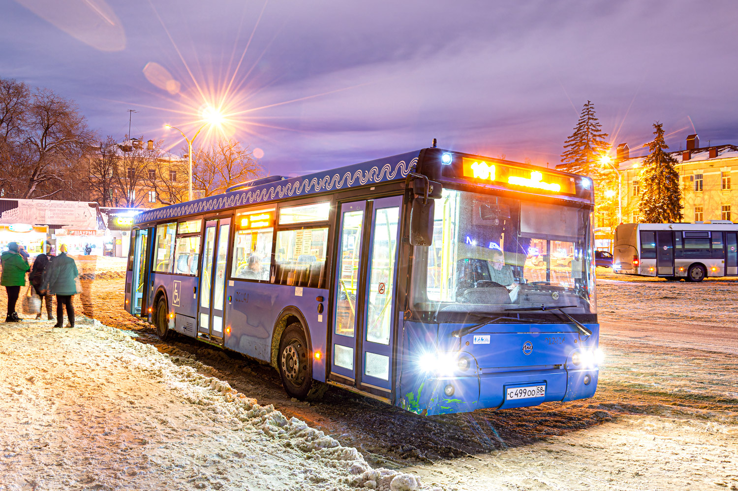 Пензенская область, ЛиАЗ-5292.22 (2-2-2) № 491; Пензенская область, Scania OmniLink I (Скания-Питер) № С 217 ХМ 58