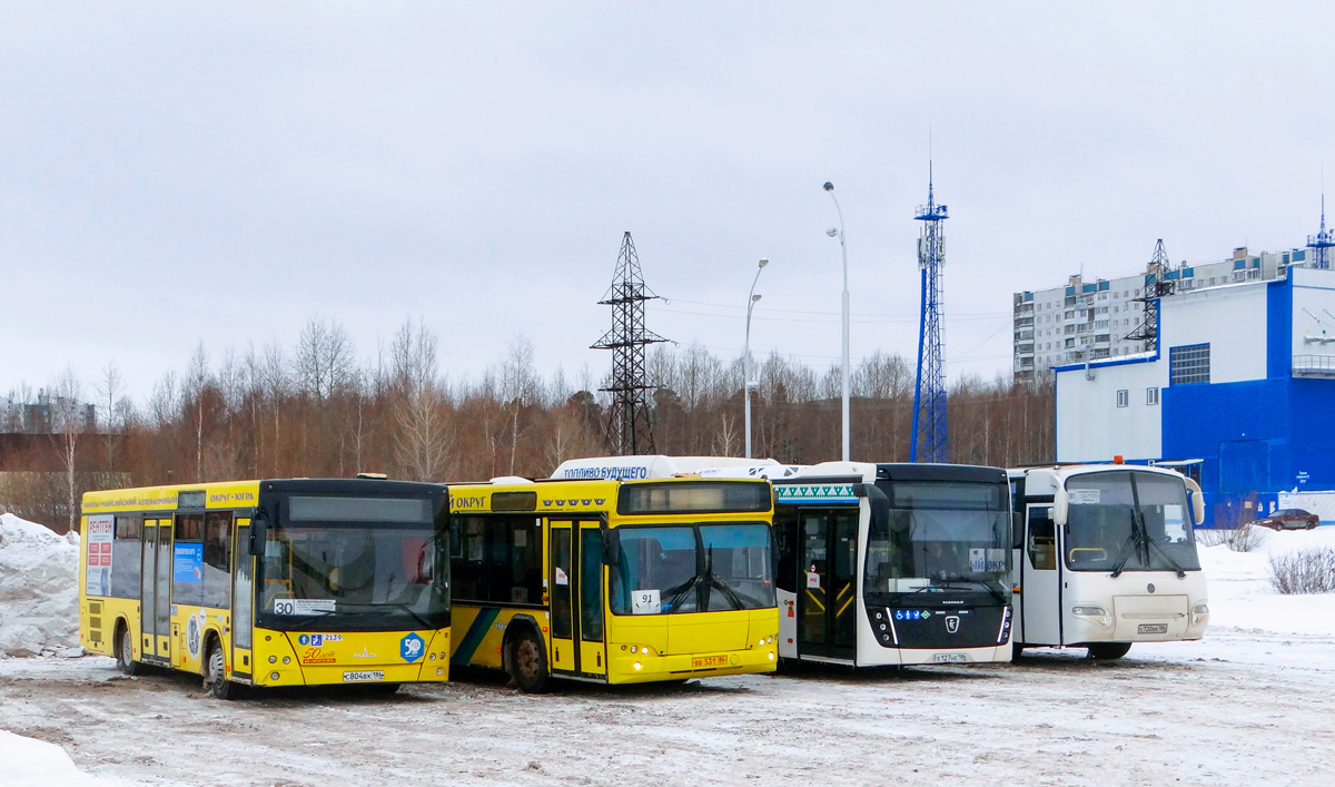 Ханты-Мансийский АО, МАЗ-206.068 № 2139; Ханты-Мансийский АО — Автобусные вокзалы, станции и конечные остановки; Ханты-Мансийский АО — Разные фотографии