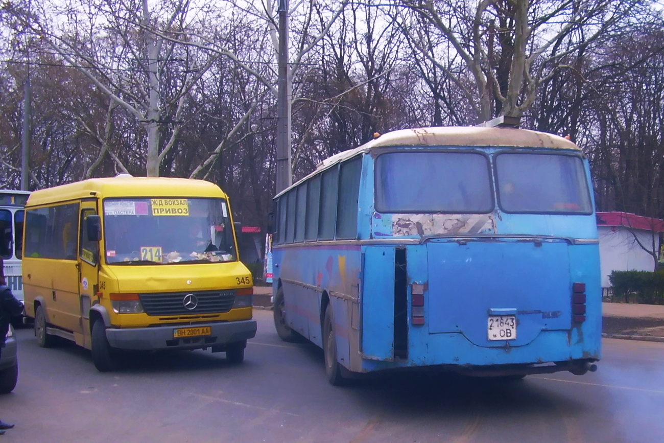 Odessa region, Mercedes-Benz Vario 612D # 345; Odessa region, LAZ-699R # 218-43 ОВ
