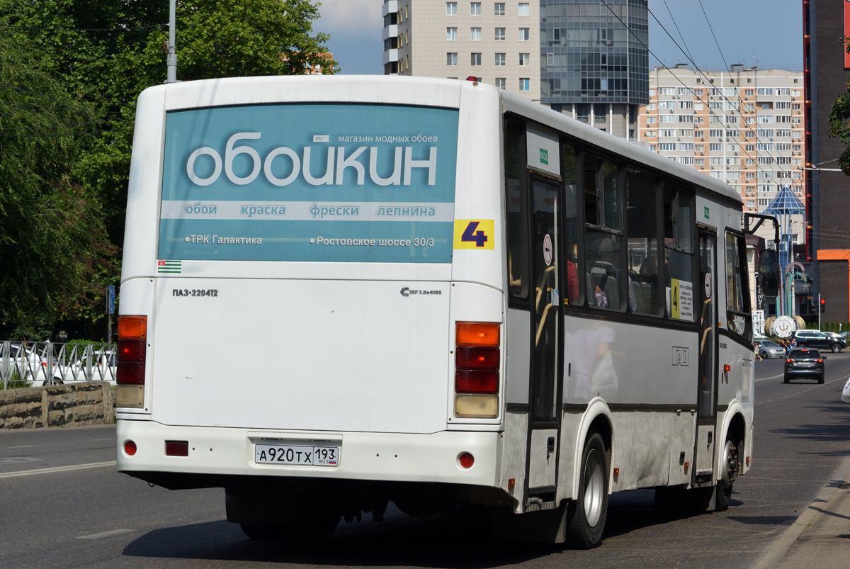 Краснодарский край, ПАЗ-320412-05 № А 920 ТХ 193