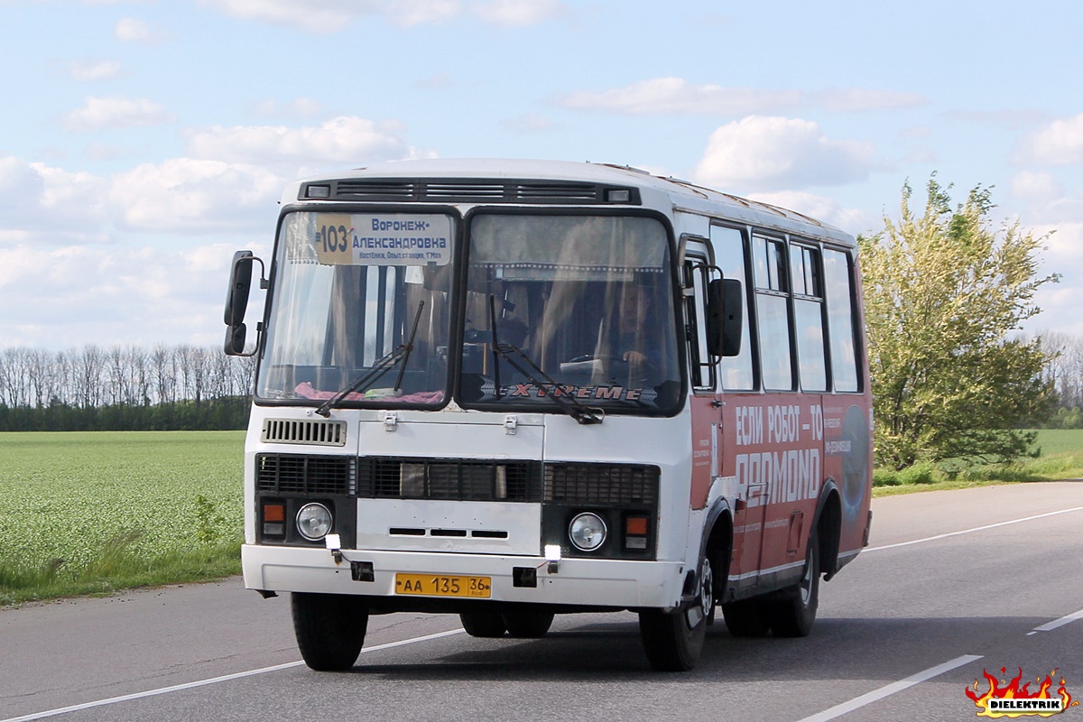 Воронежская область, ПАЗ-3205-110 № АА 135 36