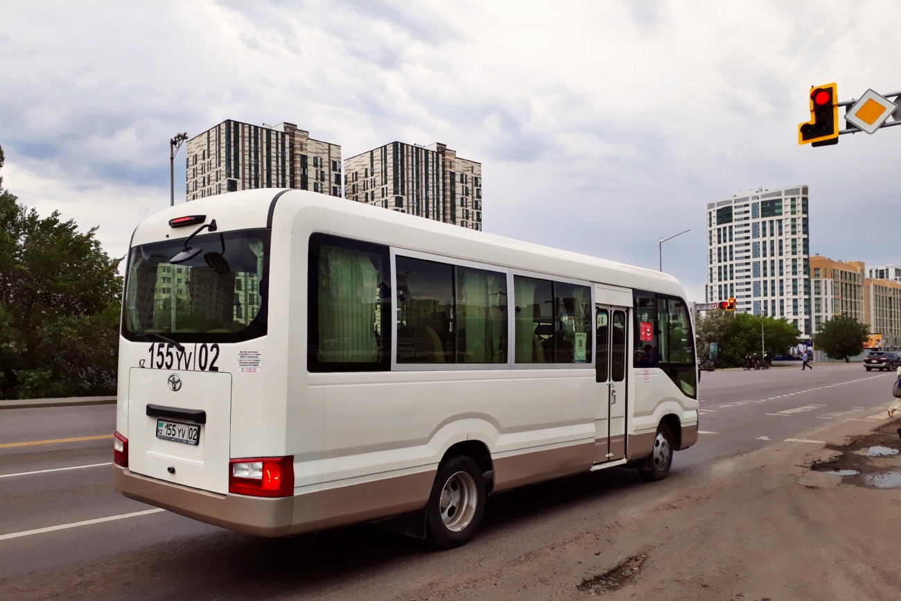 Алматы, Toyota Coaster HZB70L № 155 YV 02