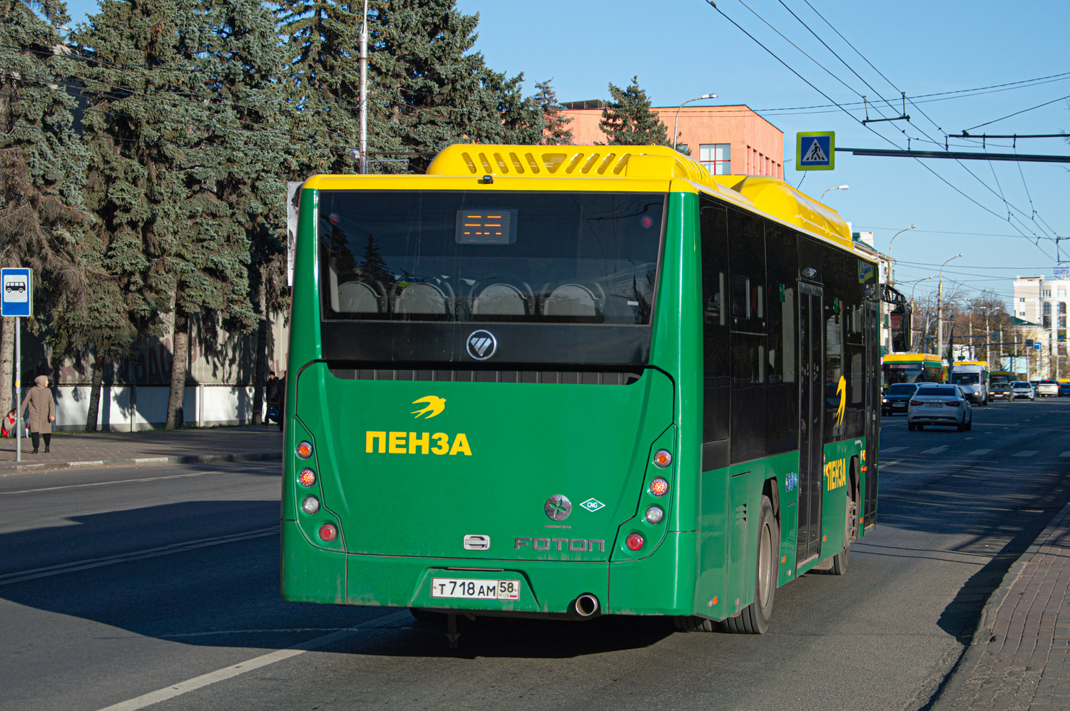 Пензенская область, Foton BJ6105C6MCD-1 № Т 718 АМ 58