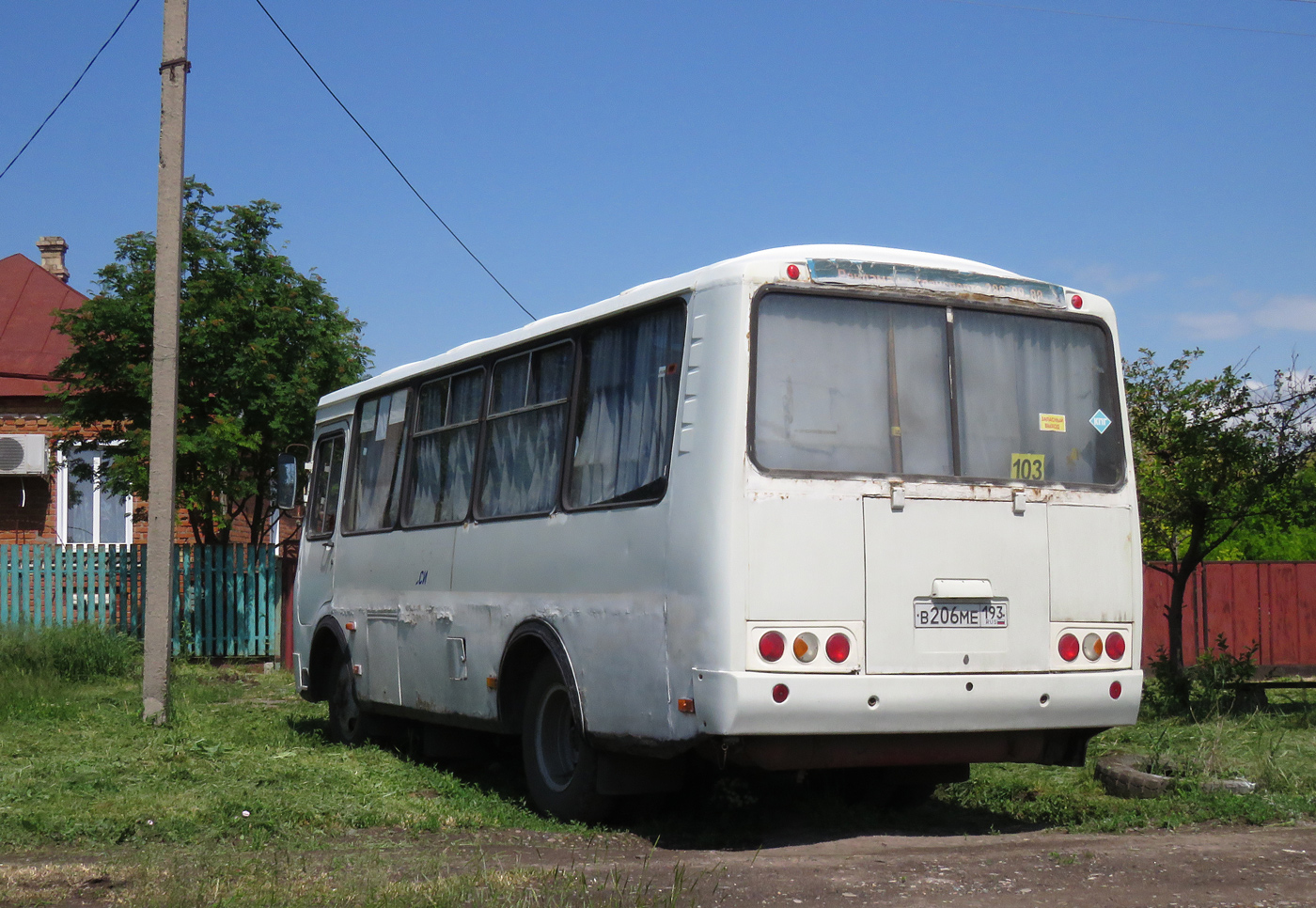 Краснодарский край, ПАЗ-32054 № В 206 МЕ 193