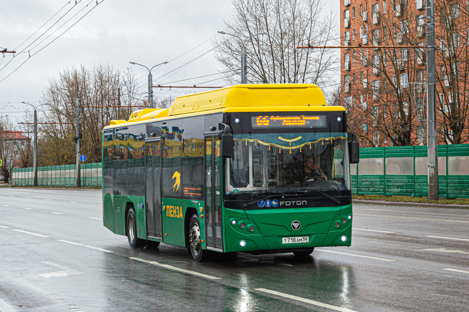 Пензенская область, Foton BJ6105C6MCD-1 № Т 718 АМ 58