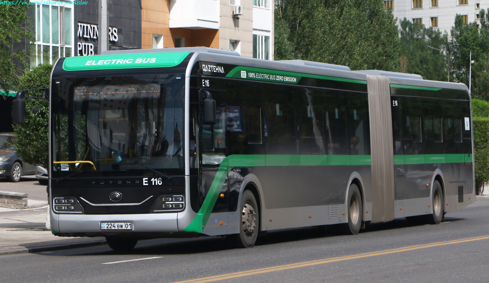 Астана, Yutong ZK6180BEVG (QazTehna) № E116