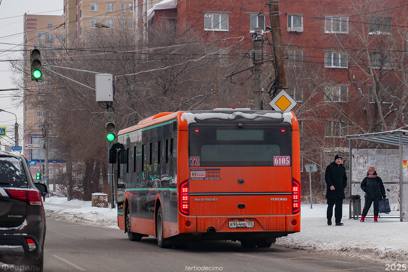 Омская область, Yutong ZK6116HG № 6105