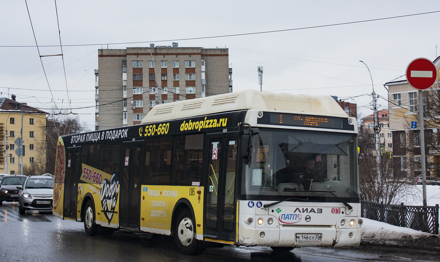 Вологодская область, ЛиАЗ-5292.67 (CNG) № 016