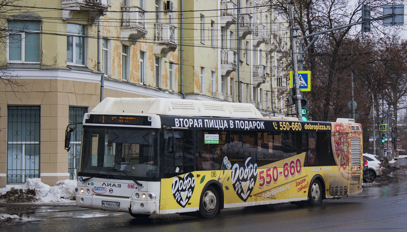 Вологодская область, ЛиАЗ-5292.67 (CNG) № 016