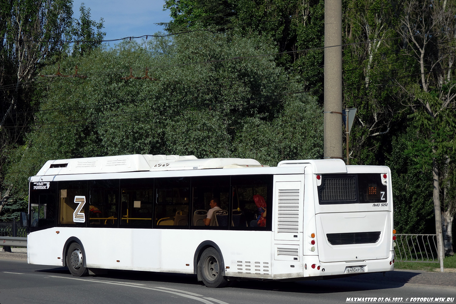 Республика Крым, ЛиАЗ-5292.67 (CNG) № В 493 КР 82