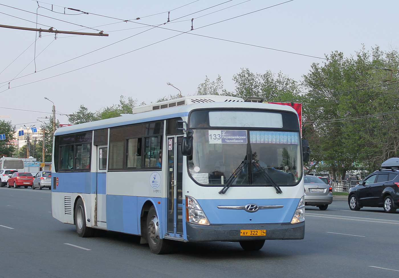 Челябинская область, Hyundai New Super AeroCity 1F/L № АУ 322 74