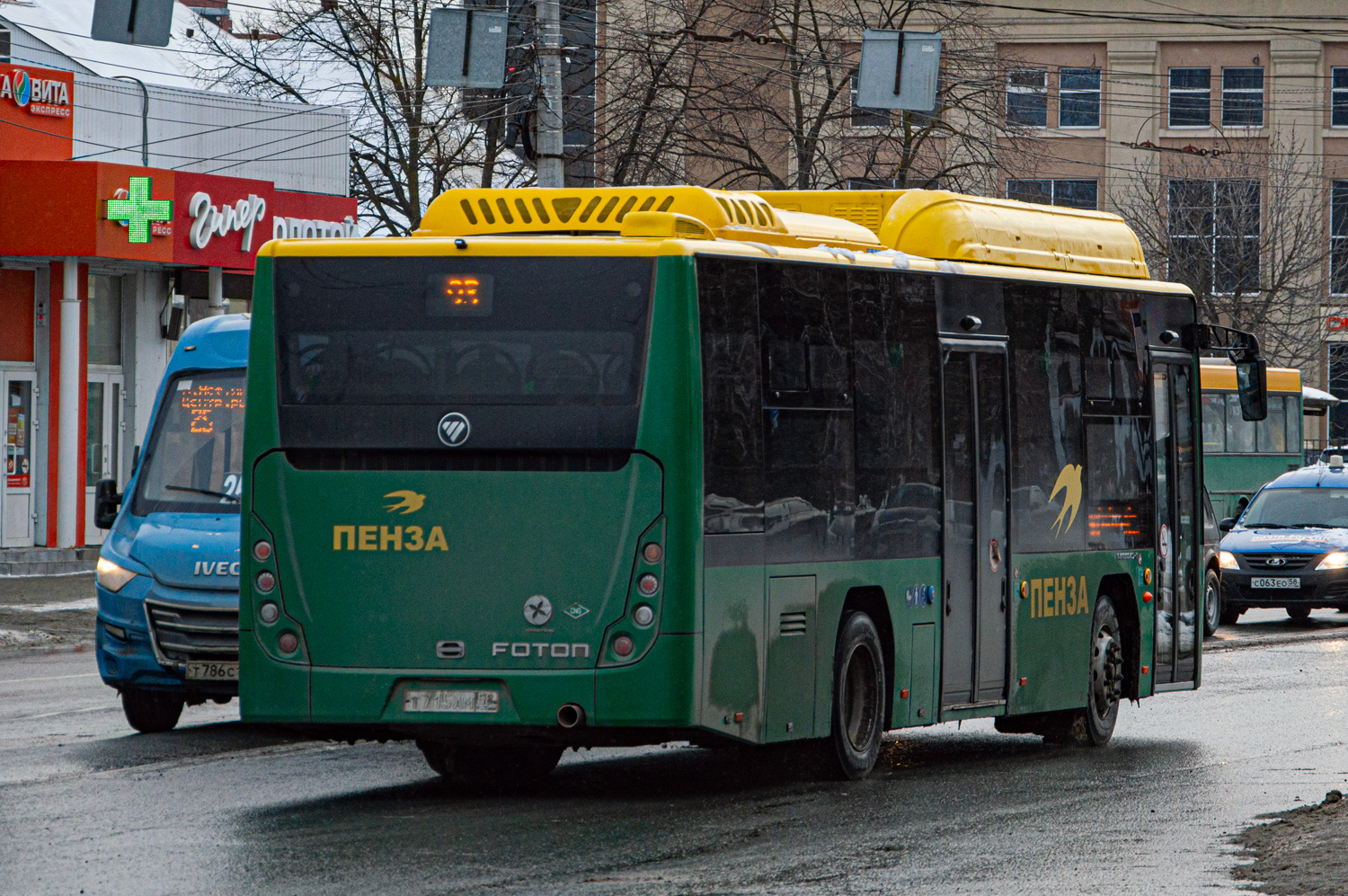 Пензенская область, Foton BJ6105C6MCD-1 № Т 715 АМ 58