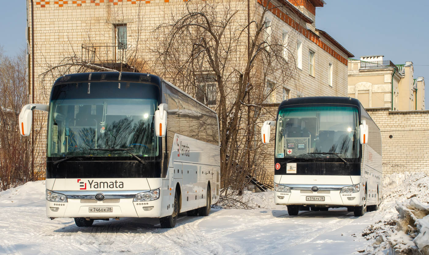 Амурская область, Yutong ZK6122H9 № К 746 ЕК 28; Амурская область, Yutong ZK6122H9 № К 316 РК 28