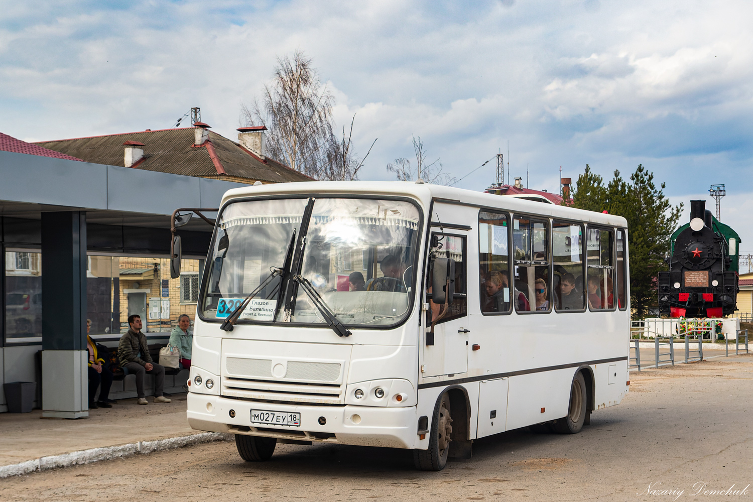 Удмуртия, ПАЗ-320302-12 № М 027 ЕУ 18