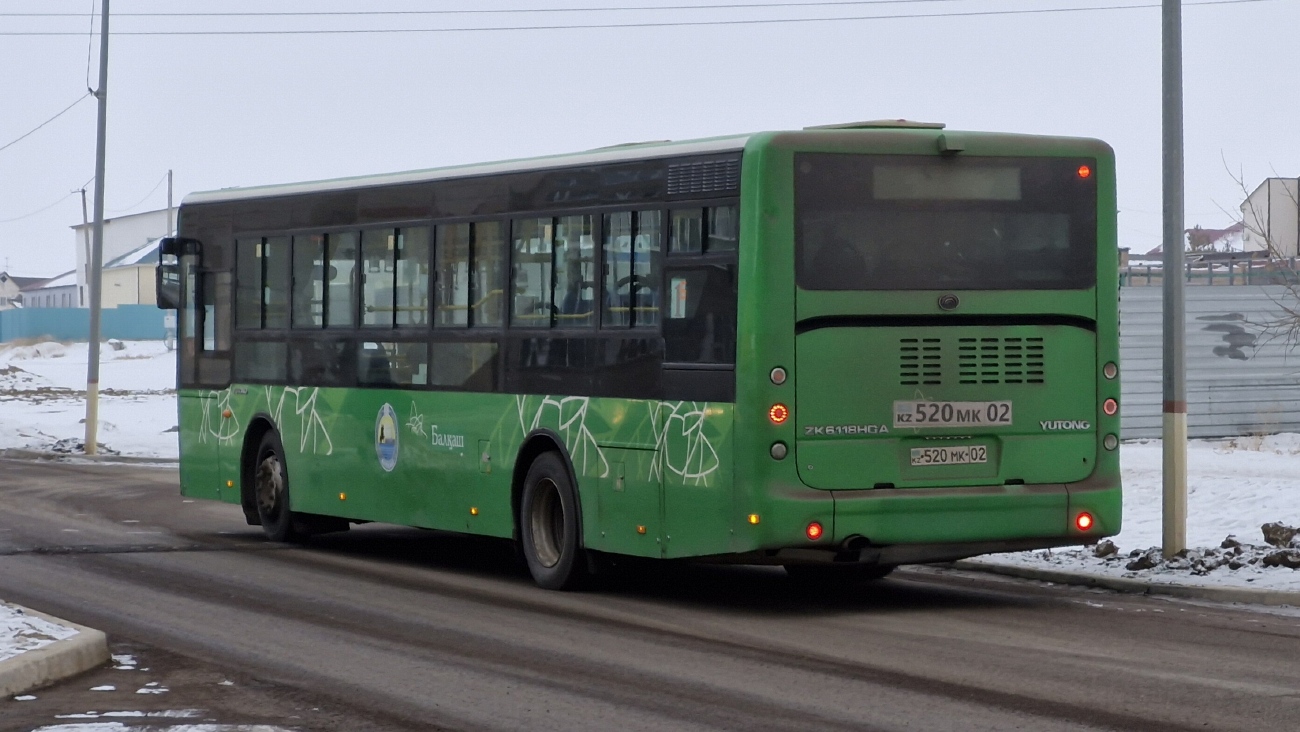 Карагандинская область, Yutong ZK6118HGA № 520 MK 02