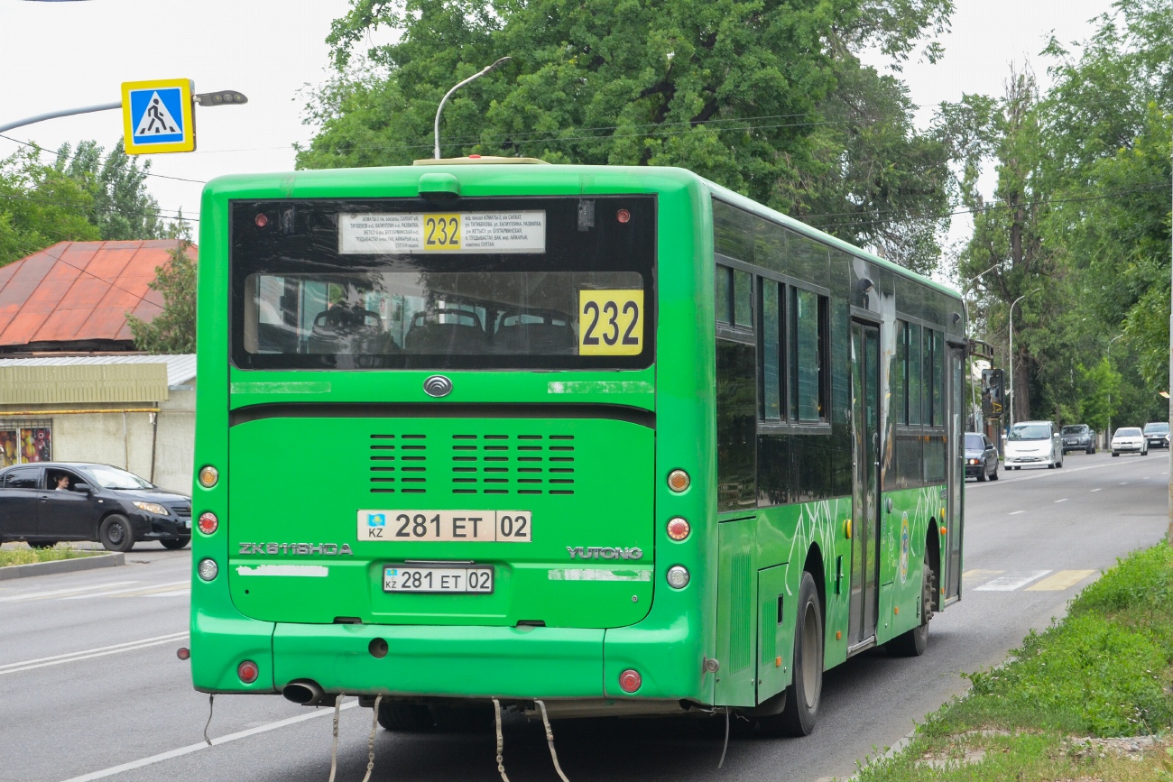 Алматы, Yutong ZK6118HGA № 281 ET 02