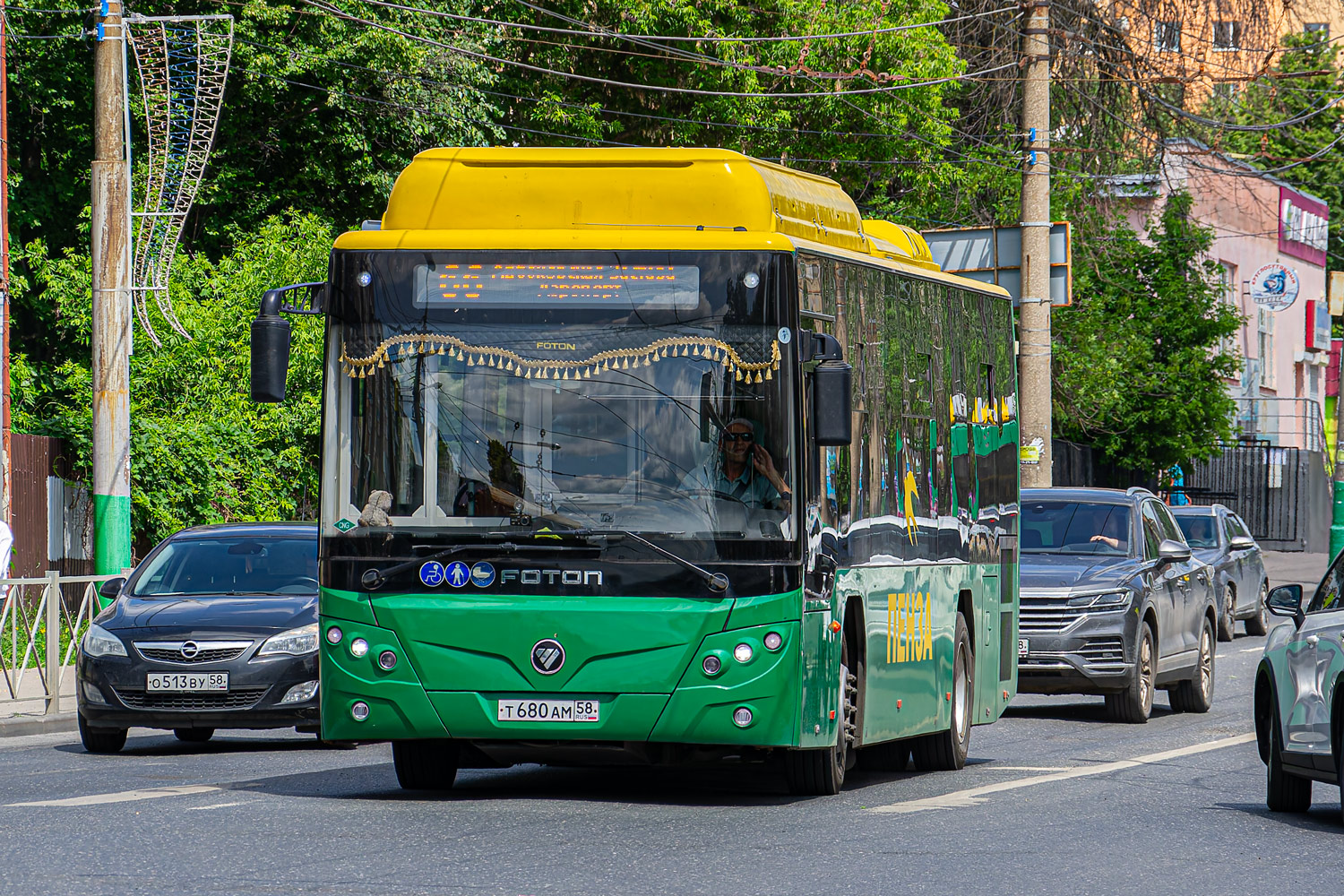 Пензенская область, Foton BJ6105C6MCD-1 № Т 680 АМ 58
