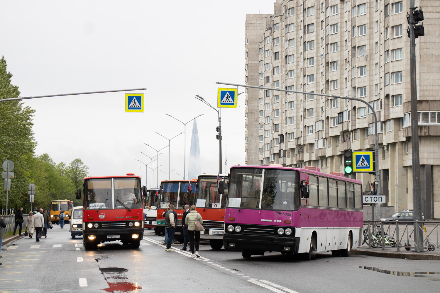 Москва, Ikarus 256.74 № С 939 СО 797; Санкт-Петербург, Ikarus 250.93 № 5026; Санкт-Петербург — VI Международный транспортный фестиваль "ТранспортФест-2025"