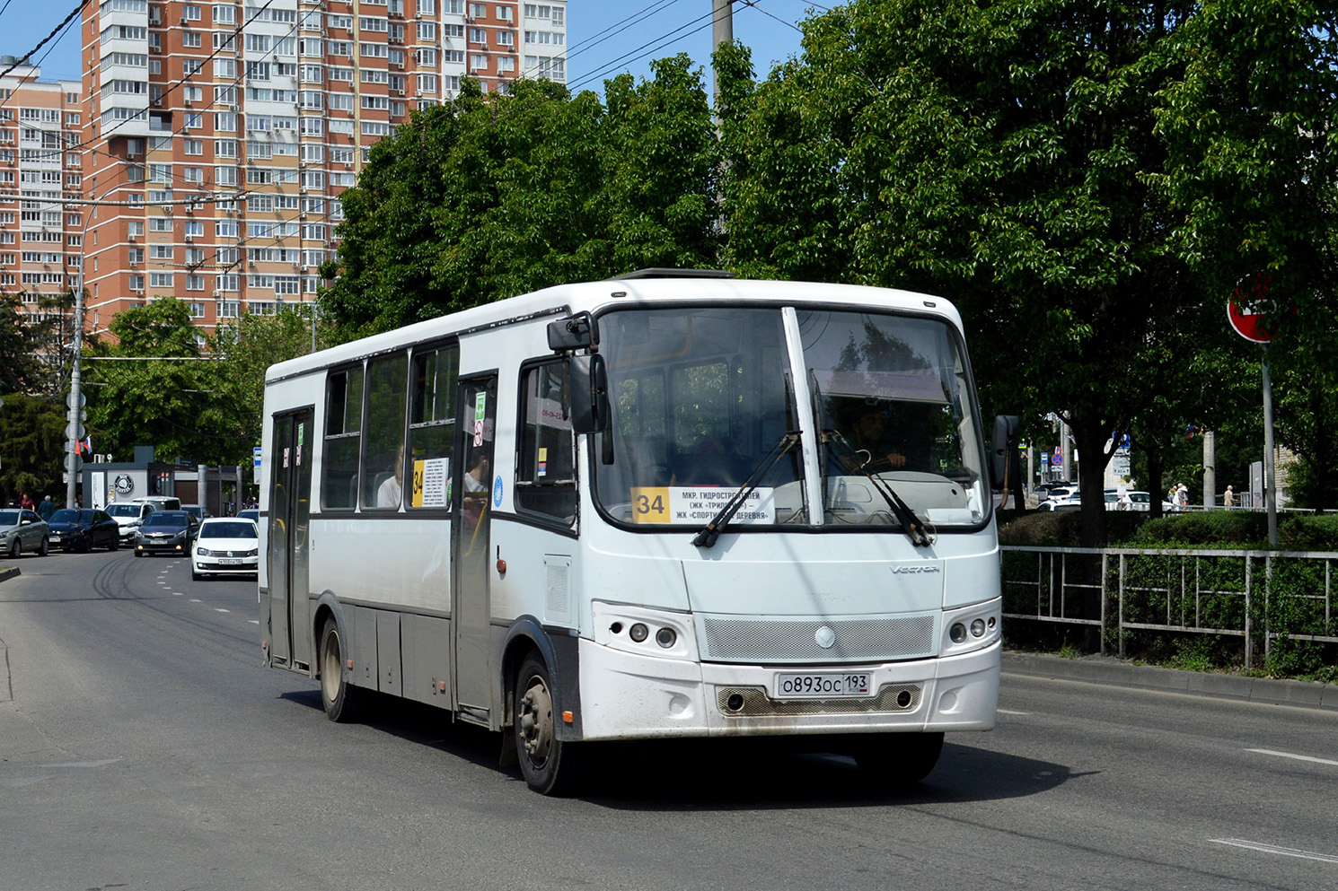 Краснодарский край, ПАЗ-320414-04 "Вектор" (1-2) № О 893 ОС 193