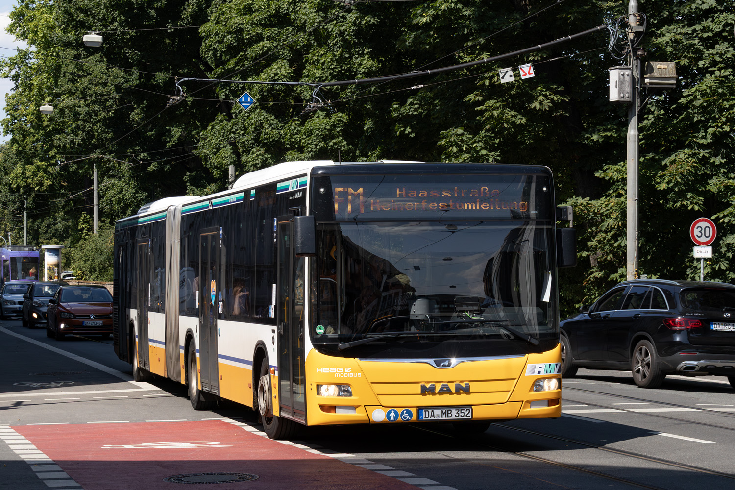 Гессен, MAN A23 Lion's City G NG323 № 352; Гессен — Umleitungen · Heinerfest 2025 · Darmstadt · 03.07.2025 — 07.07.2025