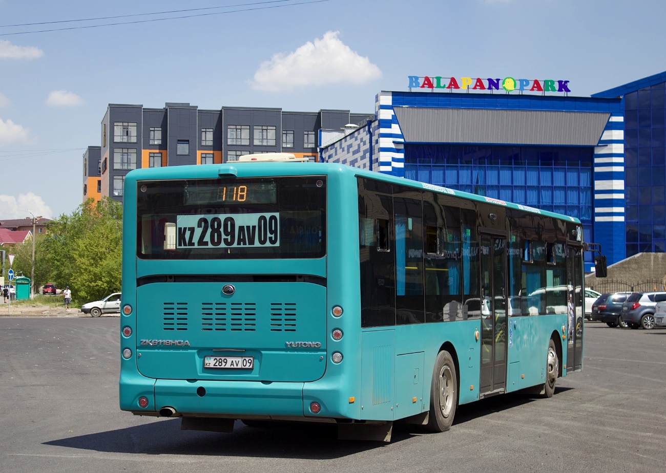 Карагандинская область, Yutong ZK6118HGA (QazTehna) № 289 AV 09